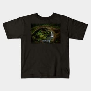 Jesmond Dene Foot Bridge and Waterfall Kids T-Shirt